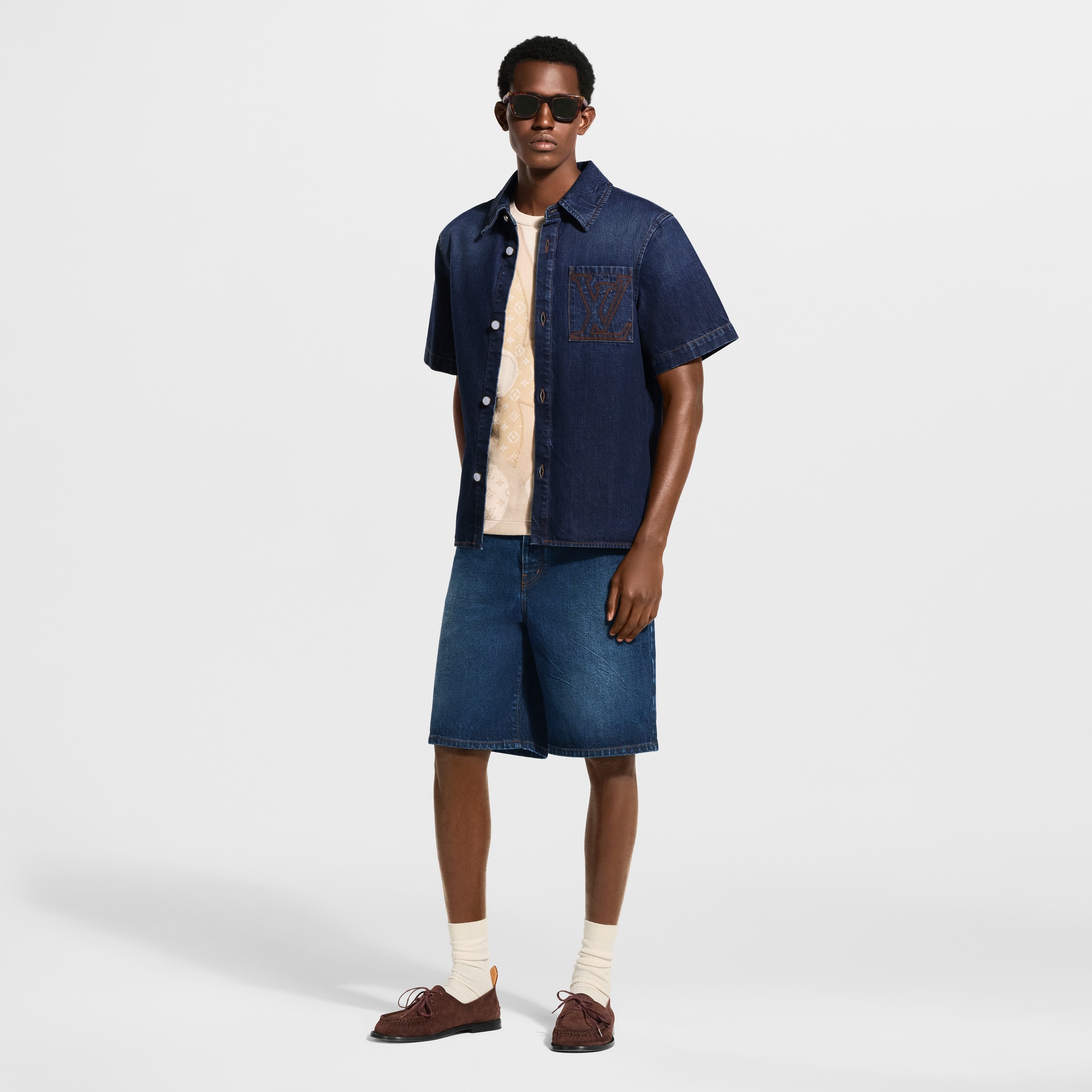 Short-Sleeved Denim Shirt - Ready-to-Wear | LOUIS VUITTON